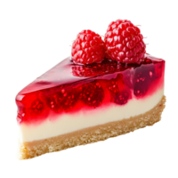 raspberry cheesecake on a transparent background png