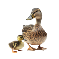Duck with Duckling on transparent background png