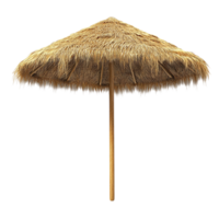 image of an isolated straw beach umbrella on a transparent background png