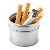 Cigarette in a tin isolated on transparent background png
