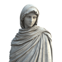 A statue wearing a scarf against a transparent background png