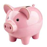 pink piggy bank on a transparent background png