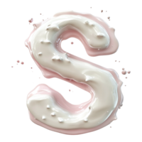 PNG Alphabet 'S' in Abstract Style Isolated Against a Transparent Background for MILKY, or Unique Typography Applications