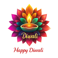 Happy Diwali text style in clean, simple vector design with black 3D rendering for festive greetings png