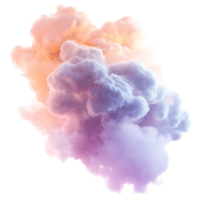 Colorful Fantasy Cloud on transparent background png