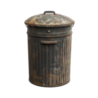 old garbage can on a transparent background png