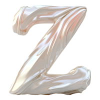 PNG Alphabet 'Z' in Abstract Style Isolated Against a Transparent Background for MILKY, or Unique Typography Applications