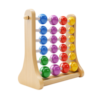 multi colored abacus on a transparent background png