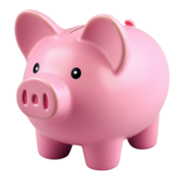 pink piggy bank on a transparent background png