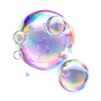 high detailed bubbles on a transparent background png