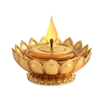 Happy Dhanteras celebration with gold coins on a transparent background png