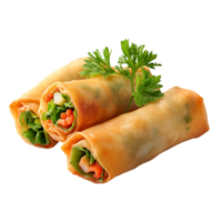 image of spring rolls on a transparent background png