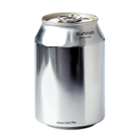 An aluminum soda can against a transparent background png