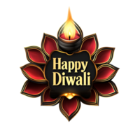Happy Diwali text style in clean, simple vector design with black 3D rendering for festive greetings png