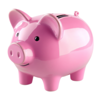 pink piggy bank on a transparent background png