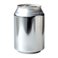 An aluminum soda can against a transparent background png