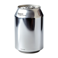 An aluminum soda can against a transparent background png