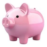 pink piggy bank on a transparent background png