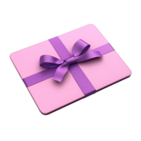 purple and pink gift card on a transparent background png