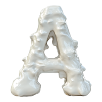 PNG Alphabet 'A' in Abstract Style Isolated Against a Transparent Background for MILKY, or Unique Typography Applications