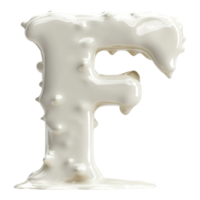 PNG Alphabet 'F' in Abstract Style Isolated Against a Transparent Background for MILKY, or Unique Typography Applications