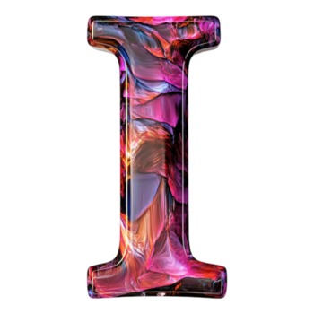 png alfabeto 'io' nel astratto stile isolato contro un' trasparente sfondo per moderno design progetti, creativo marchio, o unico tipografia applicazioni