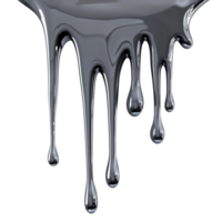 Grey drips on a transparent background png