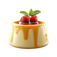 Custard Pudding on transparent background png