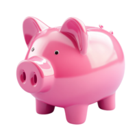 pink piggy bank on a transparent background png