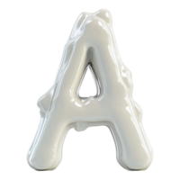 PNG Alphabet 'A' in Abstract Style Isolated Against a Transparent Background for MILKY, or Unique Typography Applications
