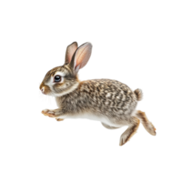 rabbit running on a transparent background png