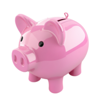 pink piggy bank on a transparent background png