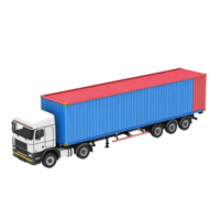 image of isolated semi trailer trucks with cargo containers png