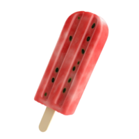 watermelon popsicle ice cream on a transparent background png