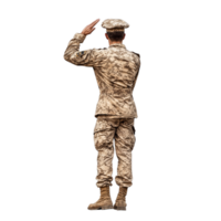 a soldier saluting on a transparent background png
