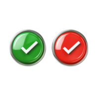 NO red button and YES green button on a transparent background png