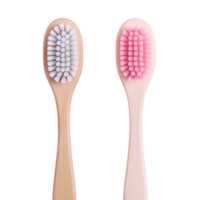 8K high resolution image of an isolated scrub brush and toothbrush on a transparent background png