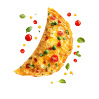 Floating Delicious Omelette on transparent background png