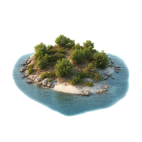 image of a small island on a transparent background png