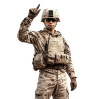 a soldier saluting on a transparent background png
