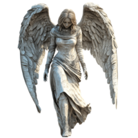 An angel against a transparent background in high resolution png