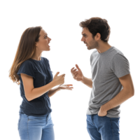 Couple Arguing on transparent background in 8K Resolution png