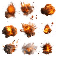 Explosion Set on transparent background png
