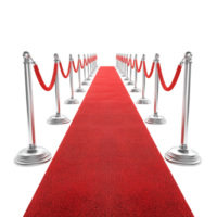 red carpet with pole barricade on a transparent background png