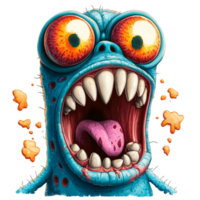 A monster cartoon character design for a tee png