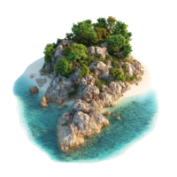 image of a small island on a transparent background png