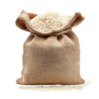 image of a sack of rice grains on at transparent background png