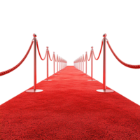 red carpet with pole barricade on a transparent background png