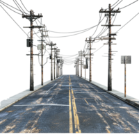 Electric Circuit on the Street on transparent background png