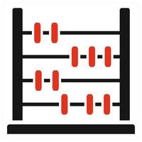 Abacus icon concept in red color vector